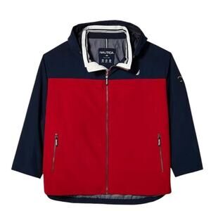 Nautica Black and Red Water-Resistant Jacket